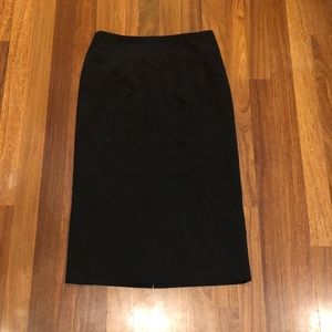 Black maxi skirt with small slit